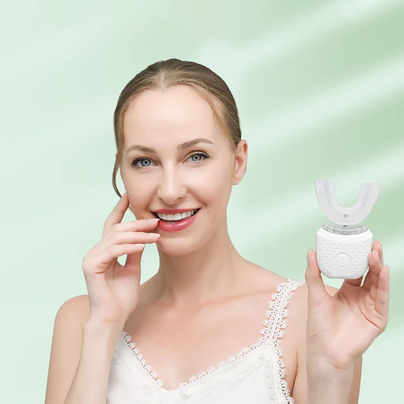 U-Shaped Electric Toothbrush for Adults – USB Rechargeable, 360° Design